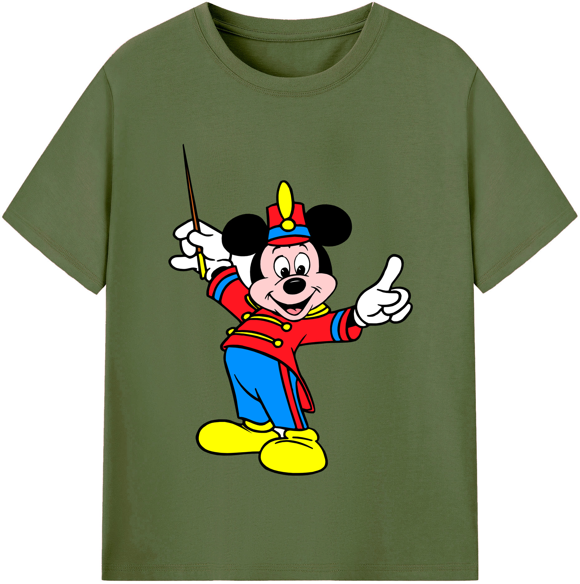 （画像用） ミッキーマウス Mickey Mouse 綿100％半袖Tシャツ（フロントプリント）